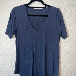 lululemon athletica Navy Deep V Short Sleeve Tee